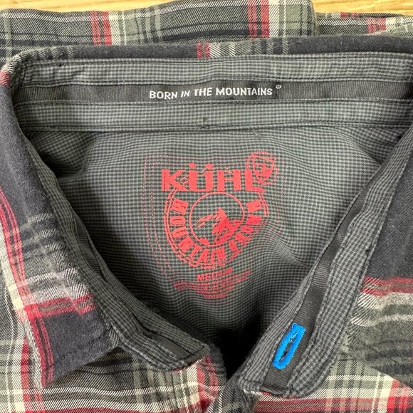 KUHL Men's Flannel Cotton Wool Plaid Button Down Shirt, Size Medium - Picture 3 of 12